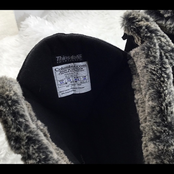 COLUMBIA TERAVAL BLACK WATERPROOF BOOTS 9.5 - Picture 7 of 9